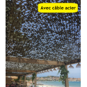 Filet renforcé Bartavel (Câble Acier) - 80% - Beige Foncé