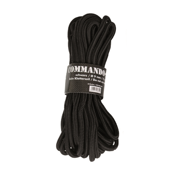 Corde commando Miltec - 15m - Noir