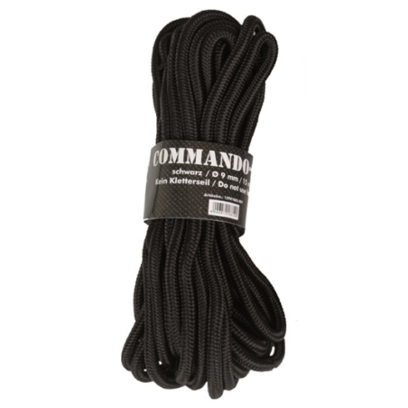 Corde commando Miltec - 15m - Noir