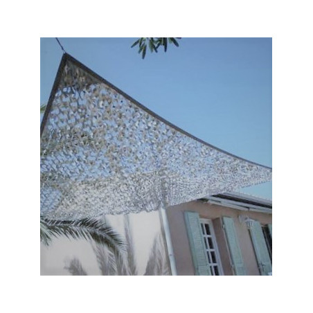 Filet de camouflage triangulaire 80% d'ombrage - Blanc