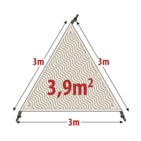Filet de camouflage triangulaire 80% d'ombrage - Blanc