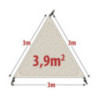 Filet de camouflage triangulaire 80% d'ombrage - Blanc