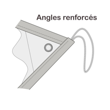 Filet triangulaire - 80% d'ombrage - Blanc